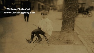 Willie at 5 yrs earned his nickels from selling papers in Washington 1912 